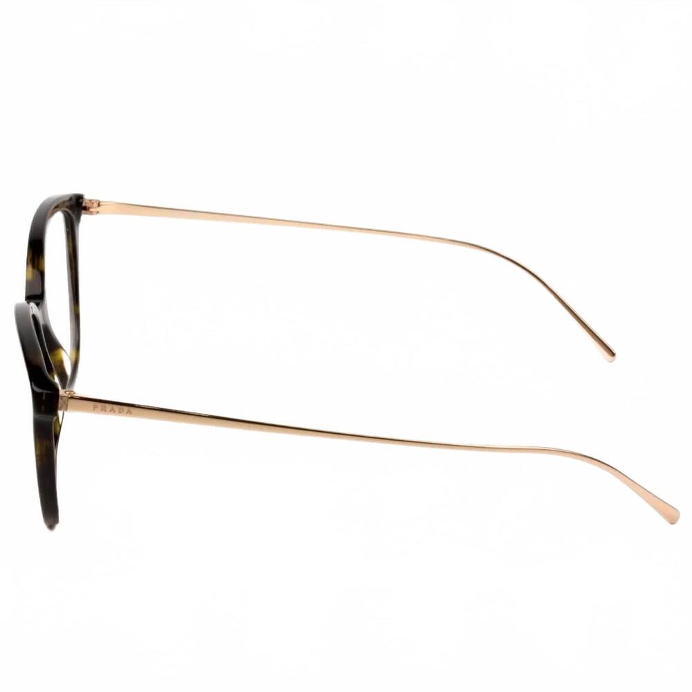 NEW PRADA women's vpr 11v 2au-101 eyeglasses in tortoise brown & gold - Picture 3 of 4